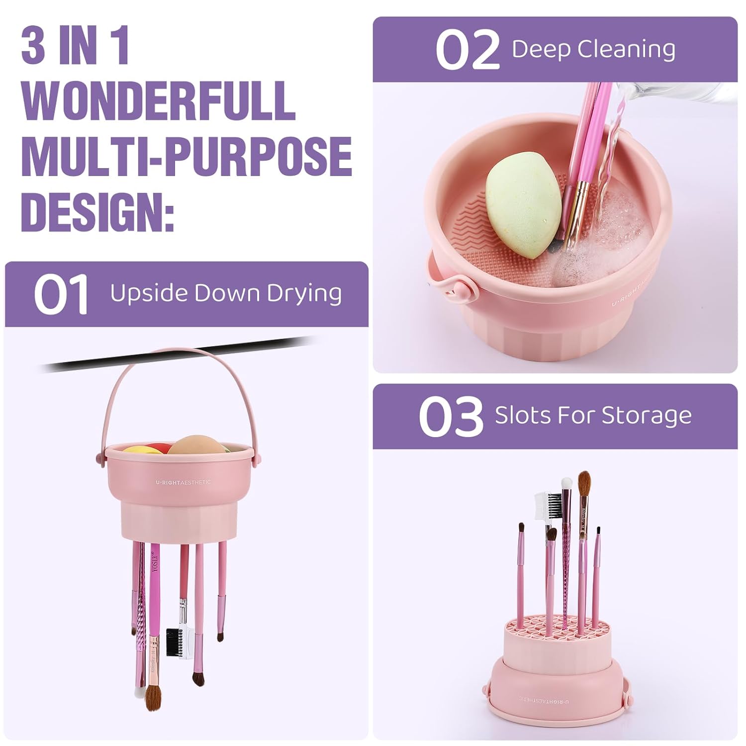 Tigela de Limpeza para Pincéis - Beauty Makeup Tools Set avaliação e preço