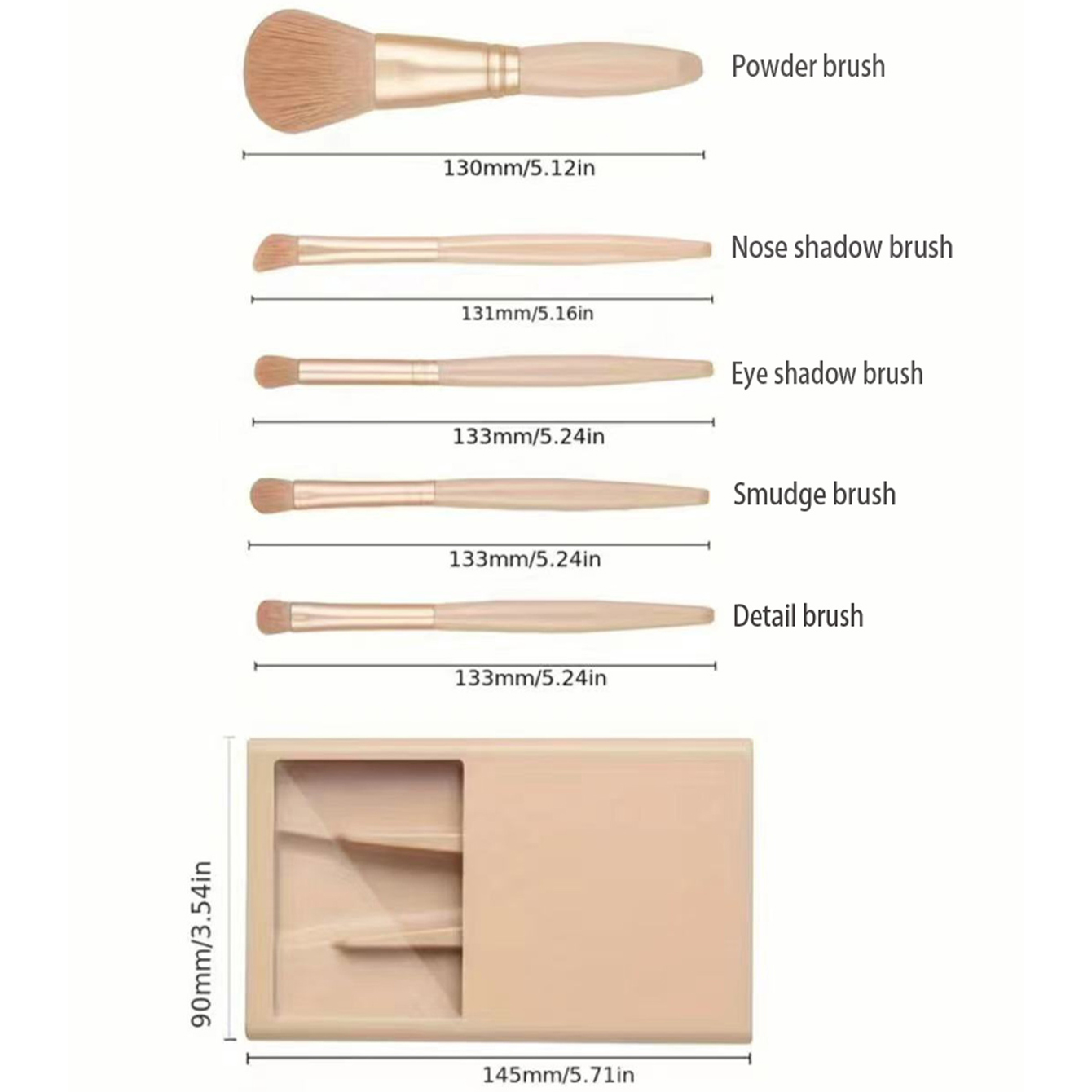 5 pçs kit de escova cosmética  - Beauty Makeup Tools Set avaliação e preço